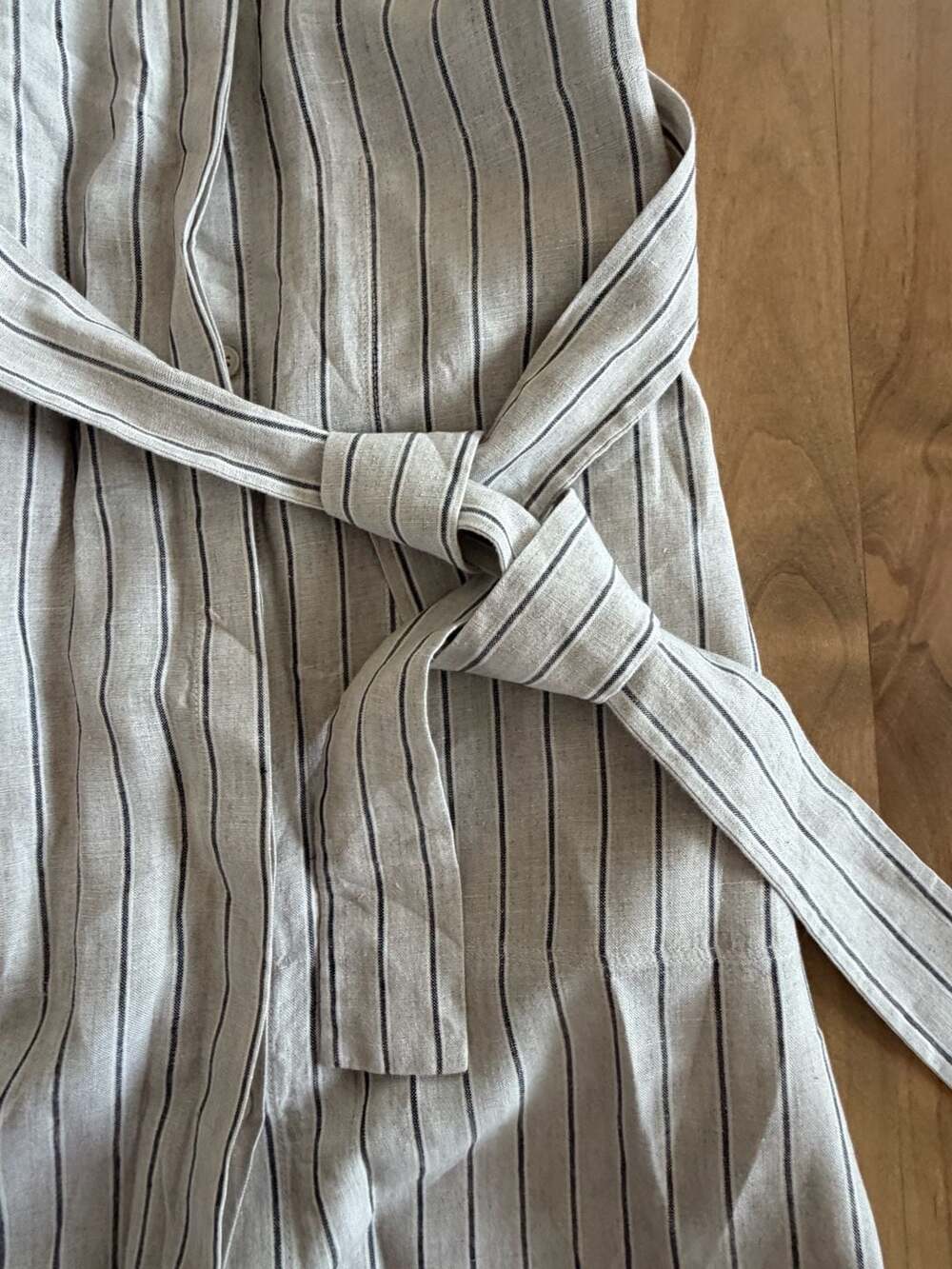 Lafayette 148 New York Striped Linen Shirt Dress Size S - Picture 13 of 15